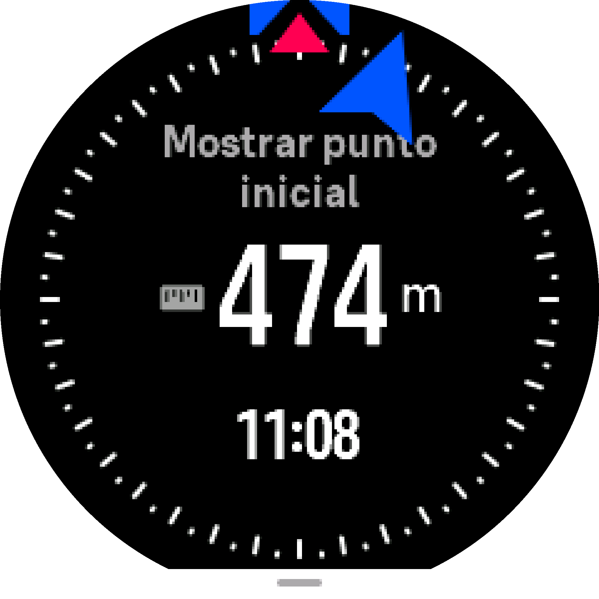 Pantalla de Mostrar punto inicial S9PP