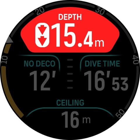 違反最小減壓深度警報