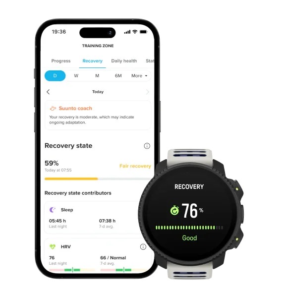 recovery widget of suunto