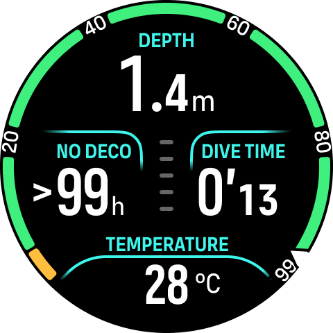 水肺潛水螢幕NDL99