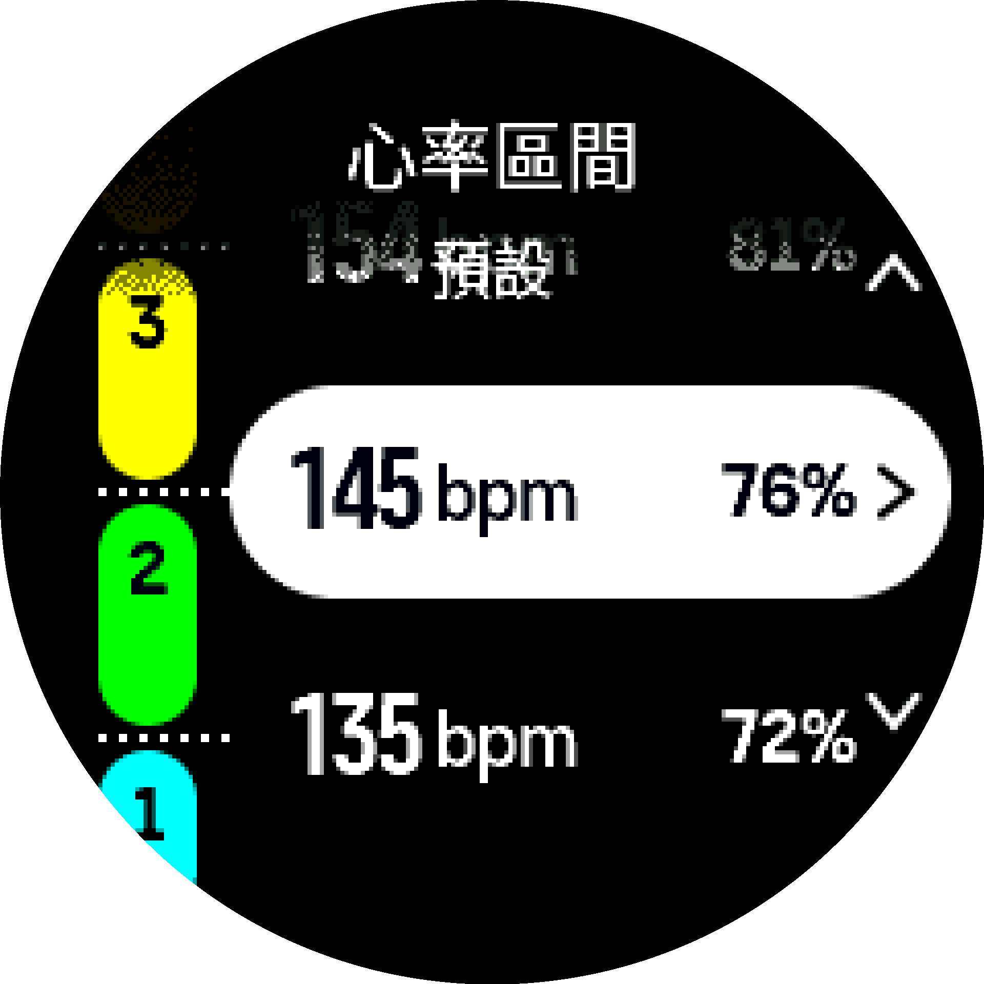 預設心率區間 S9PP