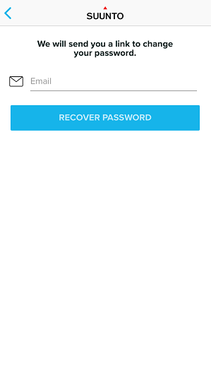 Suunto-appen för iOS – Ändra lösenord – Steg 3