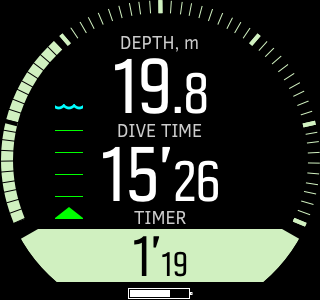 Suunto D5 - modalità profondimetro